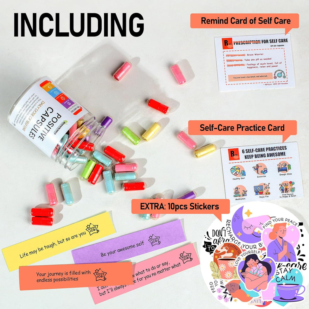 60+ Positive Affirmations Messages in a Bottle, Self Care Gifts